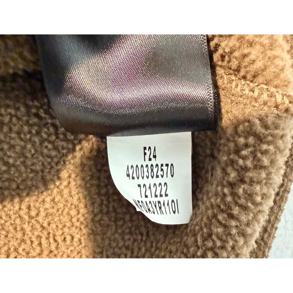 The North Face Mens Waffle Pullover Quarter Zip‎ Waffle Fleece Brown Small